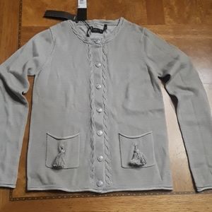 IKKS Girls Gray Cardigan
